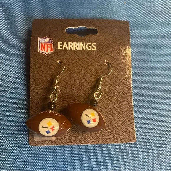 Pittburgh Steelers football earrings - Picture 8 of 8
